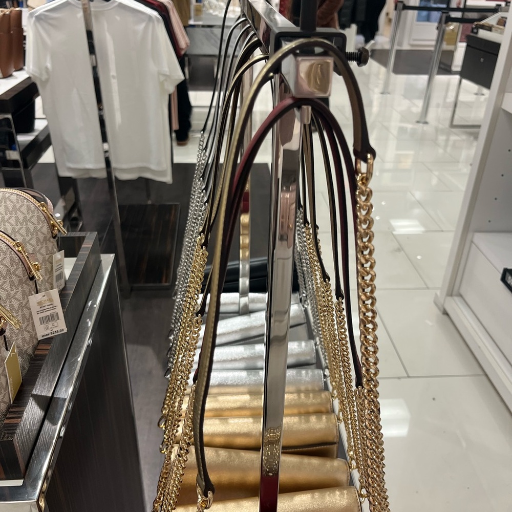 Michael Kors Gold Embellished Whitney Shoulder Bag - Picture 10 of 11